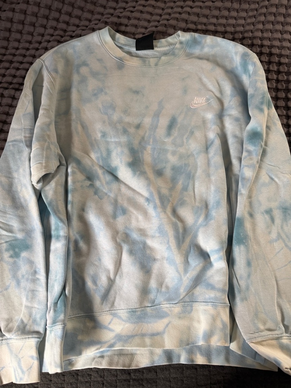 Nike Light Blue Tie-Dye Crewneck Sweater